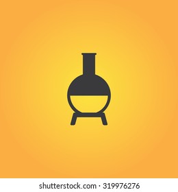 Chemistry bulb vector icon for web and mobile 