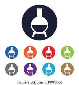 Chemistry bulb vector icon for web and mobile 