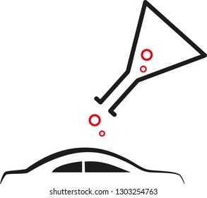 Chemistry and Car Icon Illustration