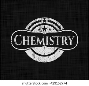 Chemistry with chalkboard texture