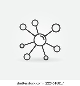 Chemistry Chemical Molecule Compound vector concept icon or sign in outline style