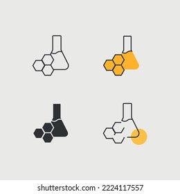 chemistry chemical reaction vector icon organic chemistry beaker 