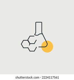chemistry chemical reaction vector icon organic chemistry beaker 