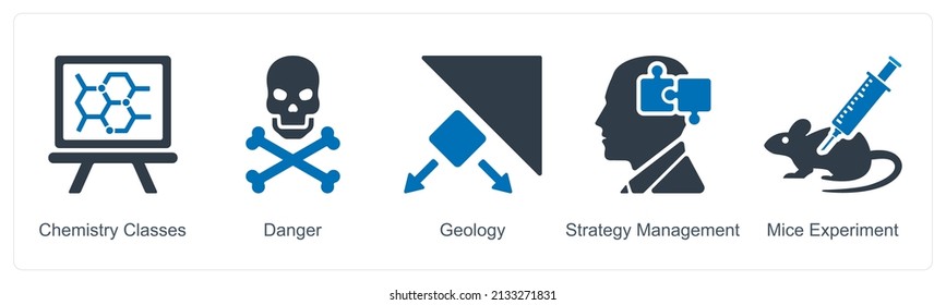 Chemistry Classes And Danger Icon Concept