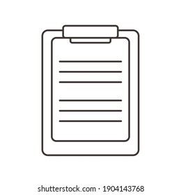 chemistry clipboard checking science line style vector illustration