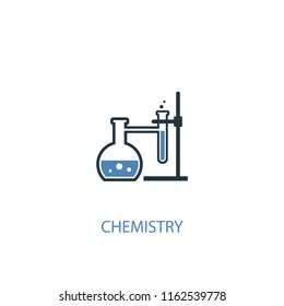chemistry concept 2 colored icon. Simple blue element illustration. chemistry concept symbol design from Science set. Can be used for web and mobile UI/UX