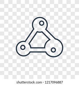 Chemistry concept vector linear icon isolated on transparent background, Chemistry concept transparency concept in outline style
