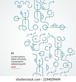 Chemistry connection genetic design. Concept with rounded lines and dots. Vector technology connect illustration