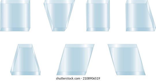 Chemistry Containers 3d. Vector. Empty Containers.