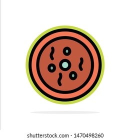 Chemistry, Dish, Petri, Science Abstract Circle Background Flat color Icon. Vector Icon Template background
