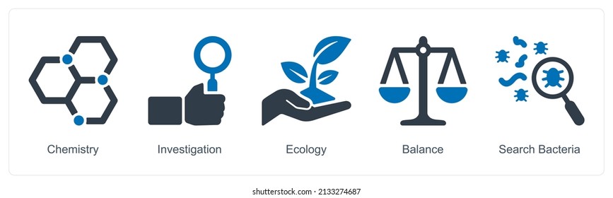 Chemistry And Ecology Icon Concept