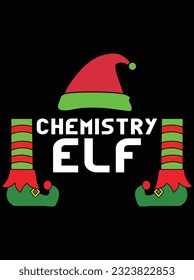 Chemistry elf vector art design, eps file. design file for t-shirt. SVG, EPS cuttable design file