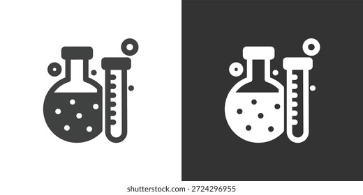 Symbol für Chemie-Ausrüstung. Symbol für durchgezogene Glyphenserie