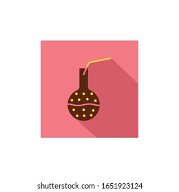 Chemistry experiment flat icon vector - flask - test tube