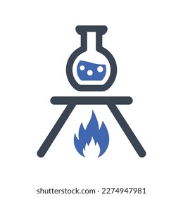Chemistry experiment icon, Vector Graphics