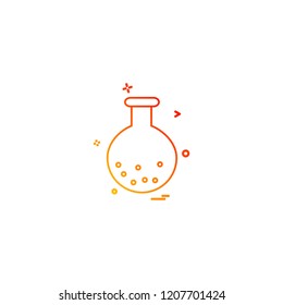 chemistry experiment science test tube iconvector design