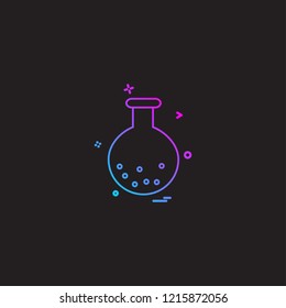 chemistry experiment science test tube icon vector design