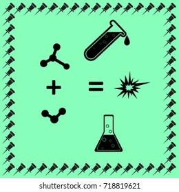 Chemistry experiment vector icon