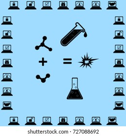 Chemistry experiment vector icon