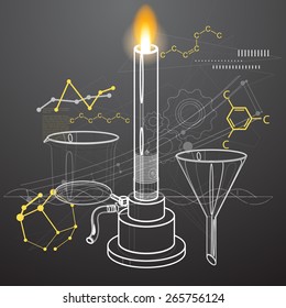 Chemistry Experiments Abstract - Illustration