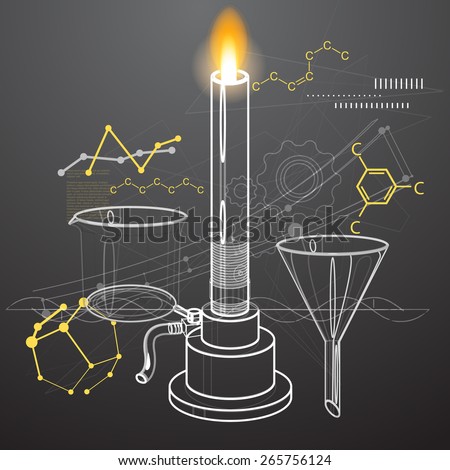 Chemistry Experiments Abstract Illustration Stock Vector (Royalty Free