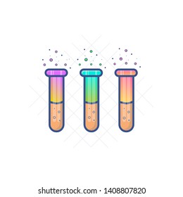 Chemistry flame and liquid gradient style. Laboratory liquid perfect for educational and science presentation