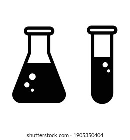 chemistry flask beaker icon vector