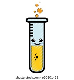chemistry flask cartoon smiley
