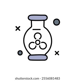 Chemistry flask flat vector icon. Graph symbol for your web site design, logo, app, UI. Vector illustration.