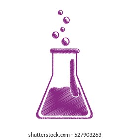 Chemistry flask glass icon vector illustration graphic design