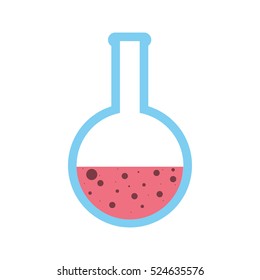chemistry flask glasss icon vector illustration graphic design