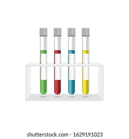 Chemistry flask glassware for test laboratory.
