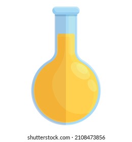 Chemistry flask icon cartoon vector. Research lab. Medical laboratory