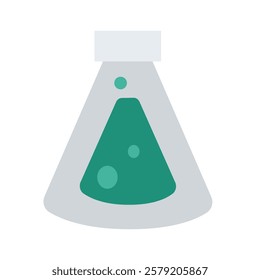 Chemistry flask icon flat illustration, flask clip art, erlenmeyer flask clip art, the vector lab, laboratory clip art, science chemistry technology design elements