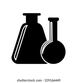 chemistry flask icon image vector illustration design 