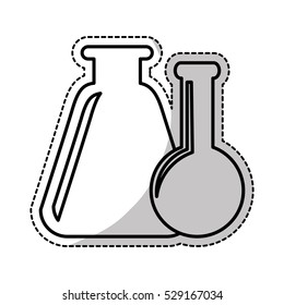 chemistry flask icon image vector illustration design 