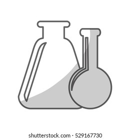 chemistry flask icon image vector illustration design 