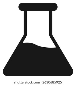 Chemistry flask icon isolated on white background.