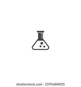 Chemistry Flask Icon – Science Lab Beaker with Bubbles for Chemistry and Experiments