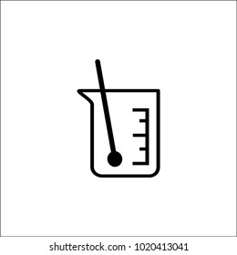 Chemistry flask icon. Science technology. flat design for chemistry, laboratory, science, biotechnology concepts.