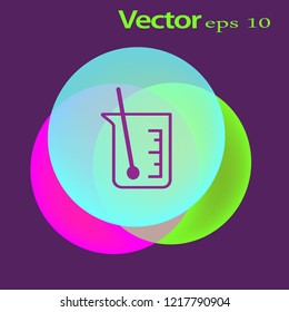 Ícone do frasco de química. Ciência e tecnologia. design plano para conceitos de química, laboratório, ciência e biotecnologia.