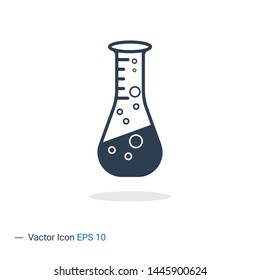 Chemistry flask icon. Science technology. beaker icon, flat design for chemistry, laboratory, science, biotechnology concepts