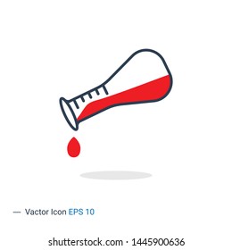Chemistry flask icon. Science technology. beaker icon, flat design for chemistry, laboratory, science, biotechnology concepts