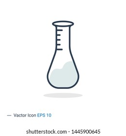 Chemistry flask icon. Science technology. beaker icon, flat design for chemistry, laboratory, science, biotechnology concepts