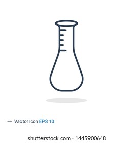 Chemistry flask icon. Science technology. beaker icon, flat design for chemistry, laboratory, science, biotechnology concepts