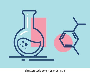Chemistry flask icon. Science technology. flat design for chemistry, laboratory, science, biotechnology concepts icon for science apps and websites