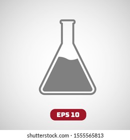 Chemistry flask icon. Science technology. flat design for chemistry, laboratory, science, biotechnology concepts.