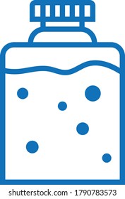 Chemie-Kolben-Symbol. Wissenschaftstechnologie. flaches Design für Chemie-, Labor-, Wissenschafts-, Biotechnologie-Konzepte.