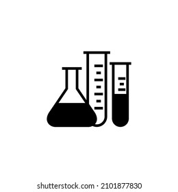 Chemistry flask icon. Science technology. flat design for chemistry, laboratory, biotechnology concepts.