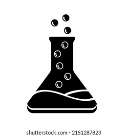 Chemistry flask icon. Science technology. flat design for chemistry, laboratory, science, biotechnology concepts